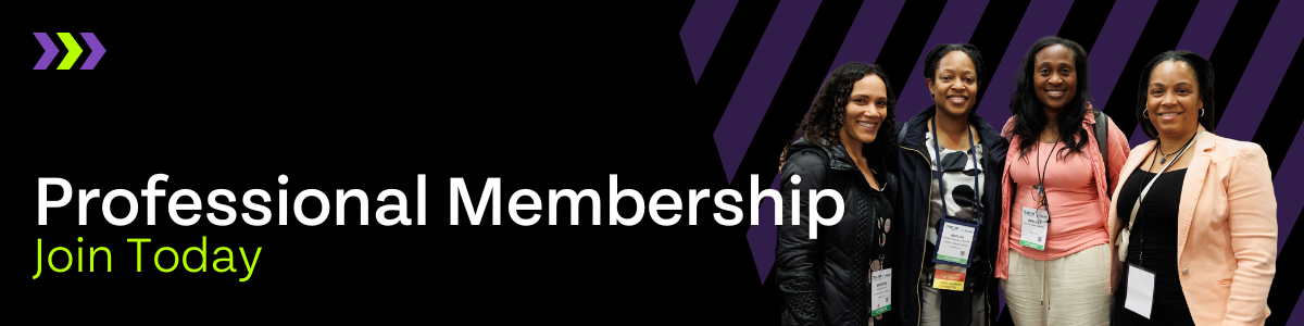 ACSM professional membership banner featuring 4 smiling female professionals attending a conference
